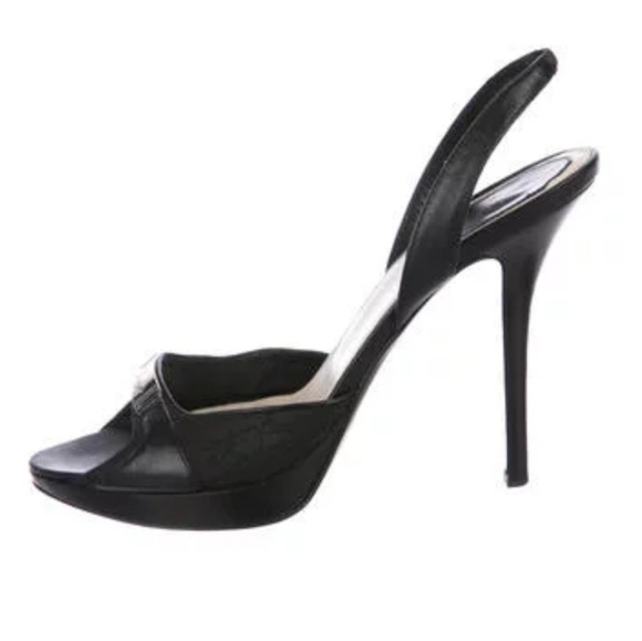⭐CHRISTIAN DIOR LOGO SLINGBACK SANDALS - Picture 3 of 6